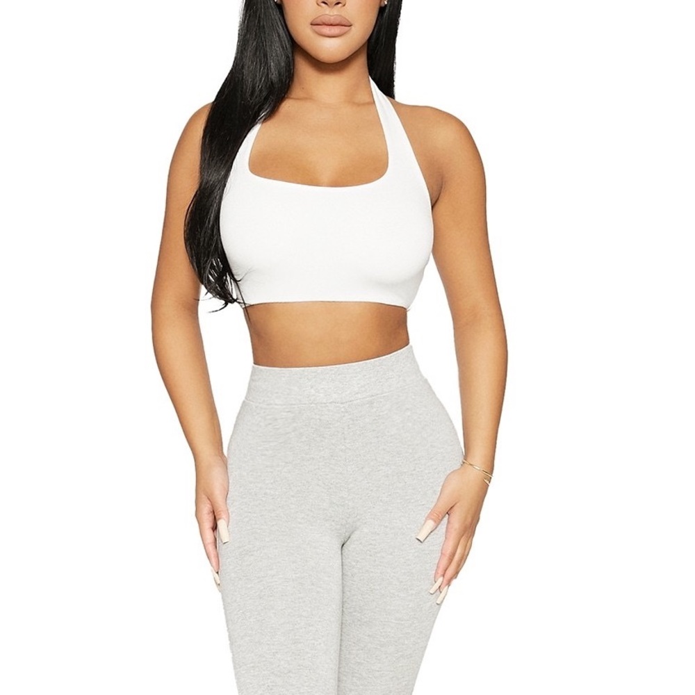 Naked Wardrobe Women’s Halter Crop Top. New, with tags.